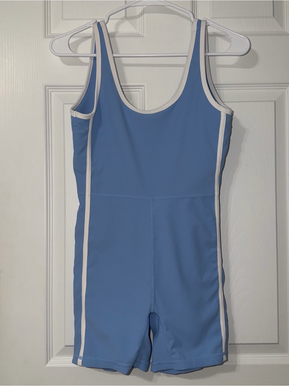 Wilo The Label Athletic Short Rib Light Blue Romper Size M